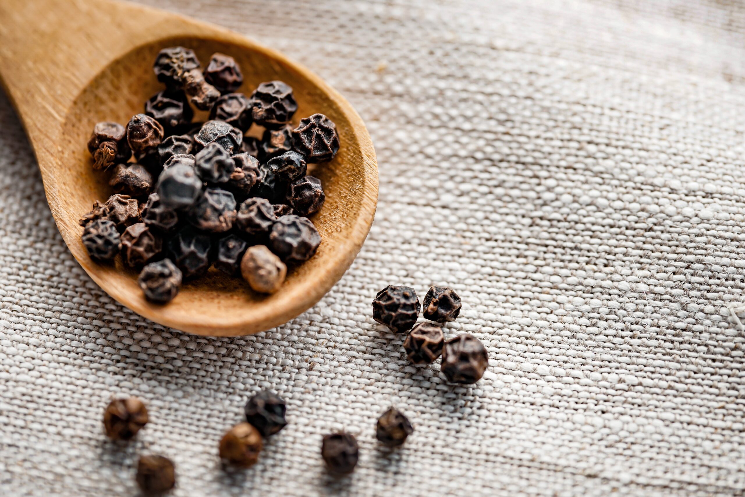 Black pepper — caryophyllene and humulene terpene source